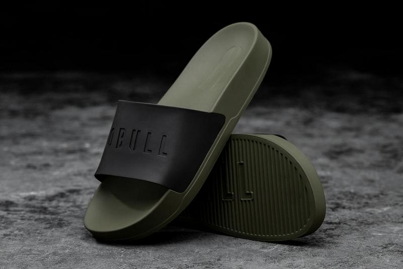 Nobull Ivy Slide Women's Slides Dark / Green | USA Z1824U